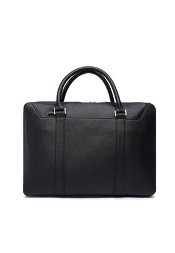 Guess Torba na laptopa Certosa Saffiano Smart HMECSA P3138 Czarny. Kolor: czarny. Materiał: skóra