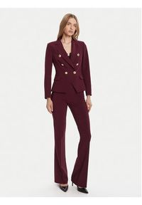 Rinascimento Marynarka CFC0126227003 Bordowy Slim Fit. Kolor: czerwony. Materiał: syntetyk #5