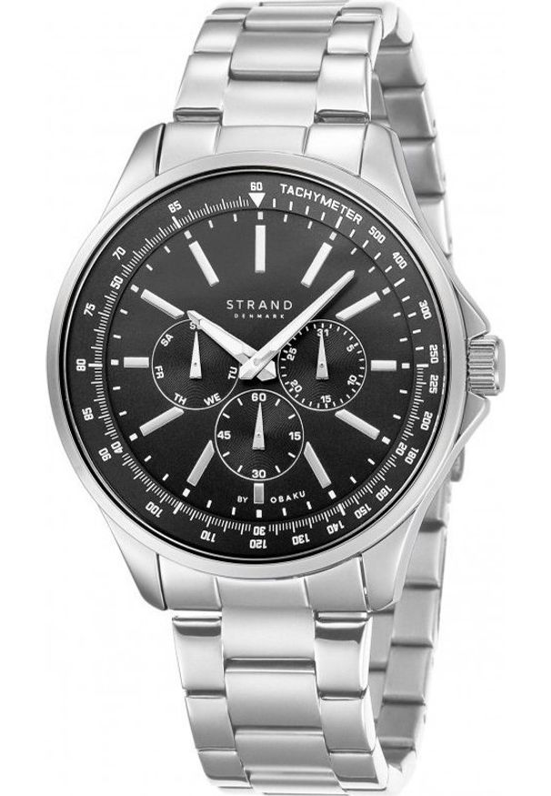 Zegarek Strand Zegarek męski Strand S708GMCBSC srebrny. Kolor: srebrny