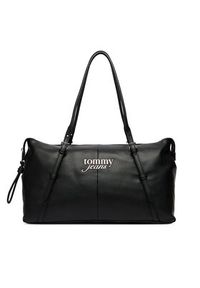 Tommy Jeans Torebka Pebble Grain Metal Logo Tote Bag AW0AW18472 Czarny. Kolor: czarny. Materiał: skórzane #6