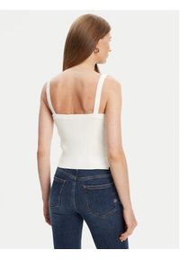 Guess Top W5YR10 Z0130 Biały Regular Fit. Kolor: biały. Materiał: syntetyk #3