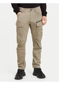 G-Star RAW - G-Star Raw Spodnie materiałowe Zip Cargo 3D D25665-D846 Beżowy Tapered Fit. Kolor: beżowy. Materiał: bawełna