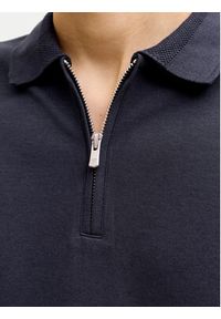 Jack & Jones Polo Blaethan 12292992 Granatowy Regular Fit. Typ kołnierza: polo. Kolor: niebieski. Materiał: bawełna #4