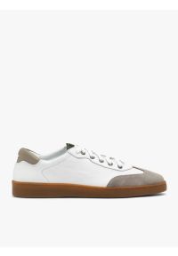 Ryłko - Białe półbuty męskie sznurowane. Okazja: na co dzień. Kolor: biały. Materiał: skóra. Styl: casual, street, sportowy #1
