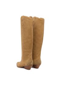 Badura Kowbojki EO-V365-206 Beżowy. Kolor: beżowy. Materiał: zamsz, skóra #5