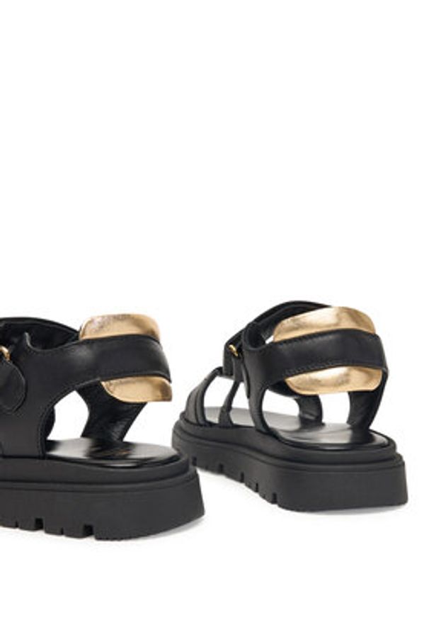 Elisabetta Franchi Sandały F4A2-E0586-1733 Czarny. Kolor: czarny. Materiał: skóra