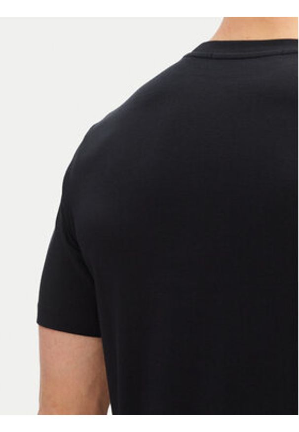 Karl Lagerfeld - KARL LAGERFELD T-Shirt 755030 552235 Granatowy Regular Fit. Typ kołnierza: dekolt w karo. Kolor: niebieski. Materiał: bawełna