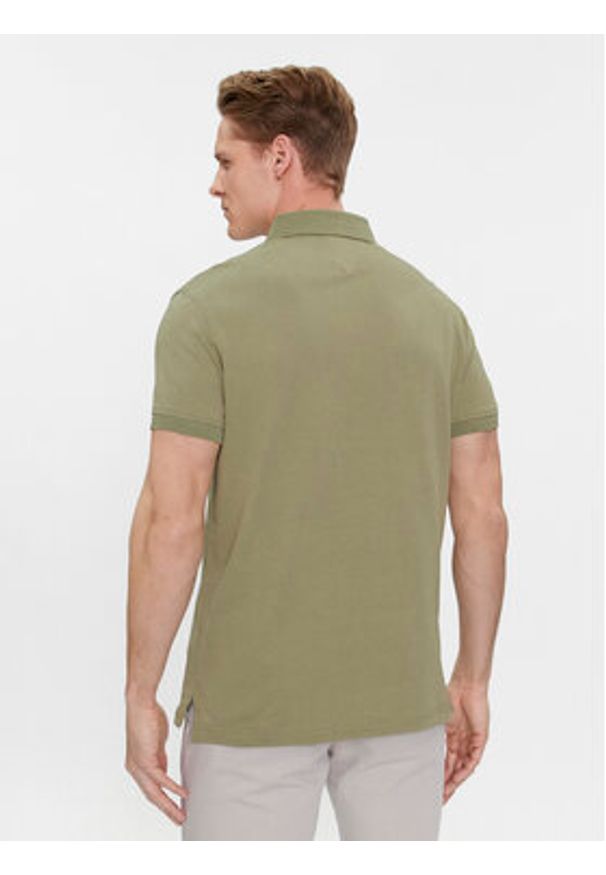 TOMMY HILFIGER - Tommy Hilfiger Polo 1985 MW0MW17771 Zielony Slim Fit. Typ kołnierza: polo. Kolor: zielony. Materiał: bawełna