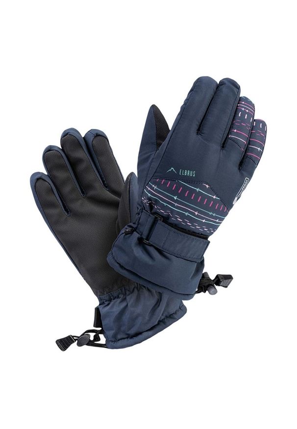 Rękawice narciarskie dziecięce Elbrus Akemi JRG - granatowe, Rozmiar S/M. Kolor: niebieski. Materiał: tkanina, poliester, materiał. Sezon: zima. Sport: narciarstwo