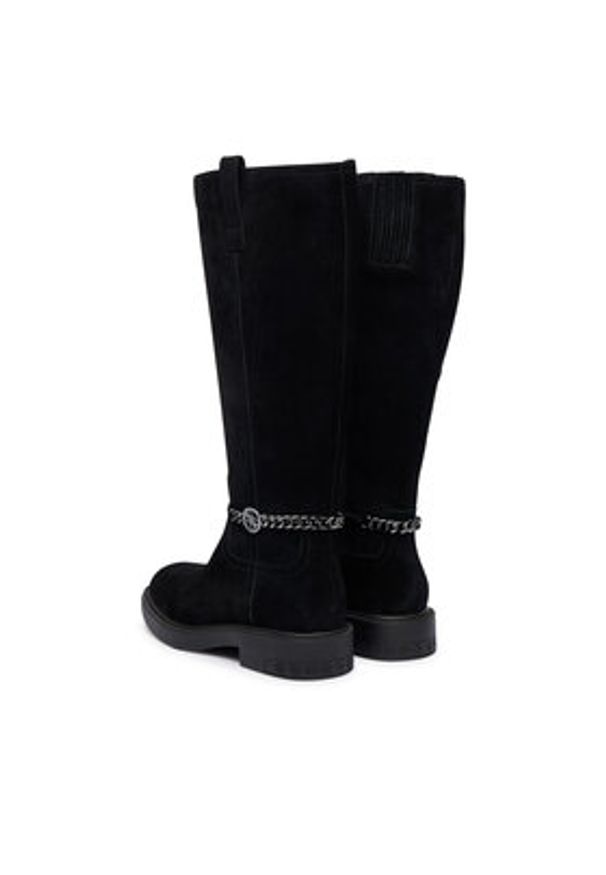 Guess Kozaki FLFYN2 LEA11 Czarny. Kolor: czarny. Materiał: zamsz, skóra