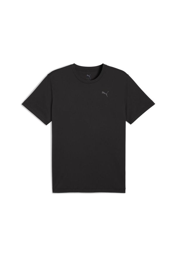 Puma - Męska koszulka do biegania z nadrukiem Faster PUMA Black Q3 & Q4. Kolor: czarny. Materiał: skóra. Wzór: nadruk. Sport: bieganie, fitness