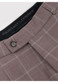 Pako Lorente - PAKO LORENTE – Różowe spodnie garniturowe P22SP-6G-019-W-S. Kolor: różowy. Materiał: wełna. Wzór: gładki #7