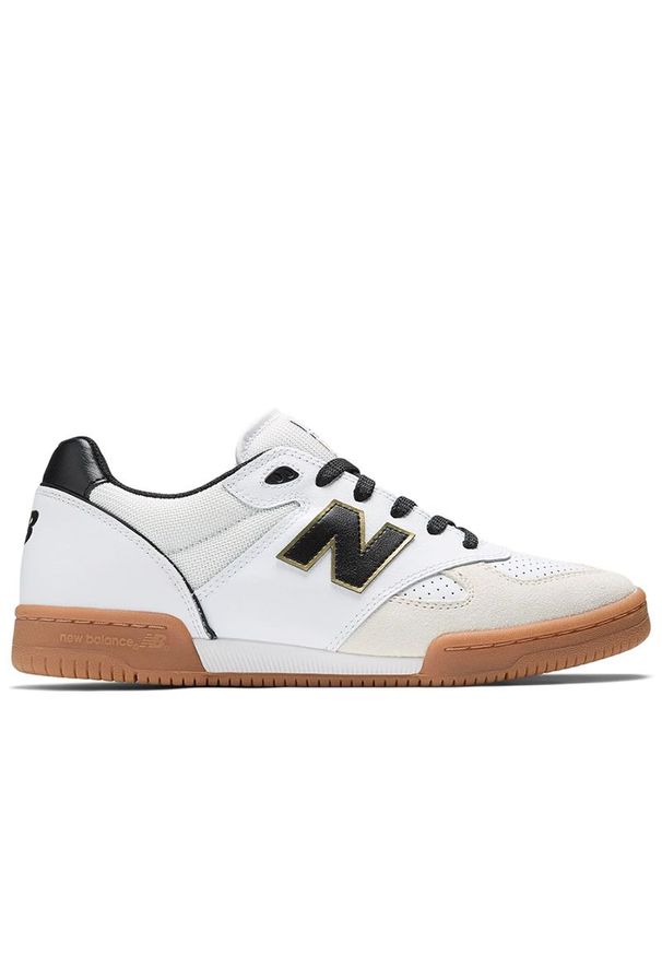 Buty New Balance Numeric NM600WTA - białe. Kolor: biały. Materiał: guma, zamsz, dresówka, materiał. Szerokość cholewki: normalna. Sport: skateboard, fitness, bieganie