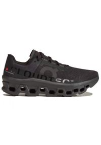 Buty do biegania męskie On Running Cloudmonster Czarne. Kolor: wielokolorowy, czarny, szary. Materiał: guma, materiał, syntetyk. Sport: bieganie