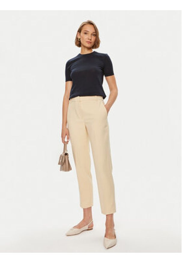 TOMMY HILFIGER - Tommy Hilfiger Spodnie materiałowe Core WW0WW39723 Beżowy Straight Fit. Kolor: beżowy. Materiał: syntetyk, wiskoza