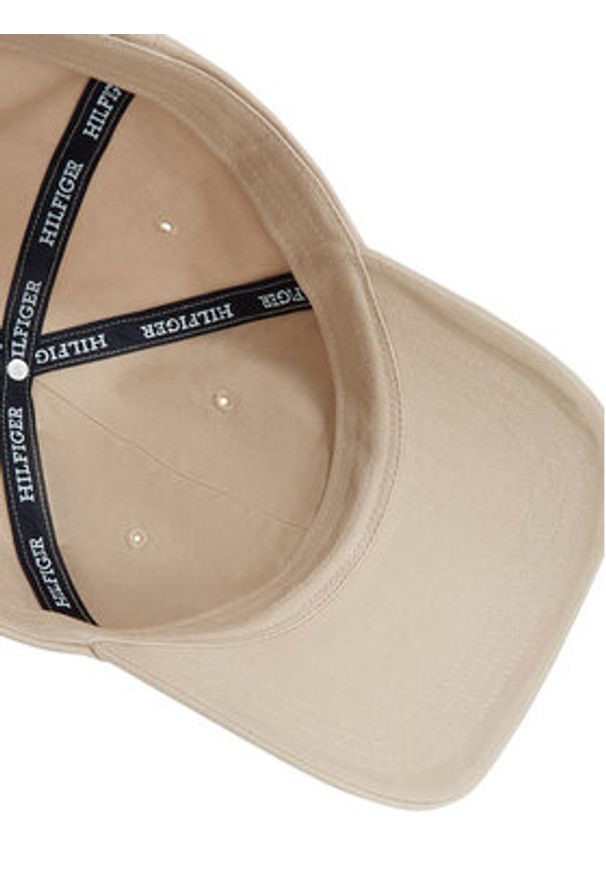 TOMMY HILFIGER - Tommy Hilfiger Czapka z daszkiem Th Monotype Soft 6 Panel Cap AM0AM13165 Beżowy. Kolor: beżowy. Materiał: materiał, bawełna