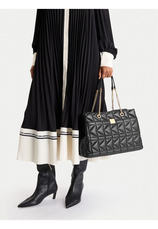 Karl Lagerfeld - KARL LAGERFELD Torebka A4W30085 Czarny. Kolor: czarny. Materiał: skórzane