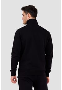 La Martina - LA MARTINA Czarna bluza męska ze stójką, Rozmiar 3XL. Typ kołnierza: kołnierzyk stójkowy. Kolor: czarny. Materiał: bawełna #5