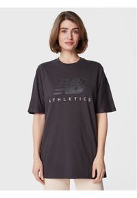 New Balance T-Shirt WT23503 Czarny Oversize. Kolor: czarny. Materiał: bawełna #1