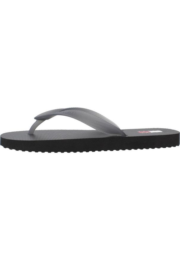 TOMMY HILFIGER - Sandały TOMMY JEANS LOGO FLIP FLOP Czarny. Kolor: czarny. Materiał: jeans
