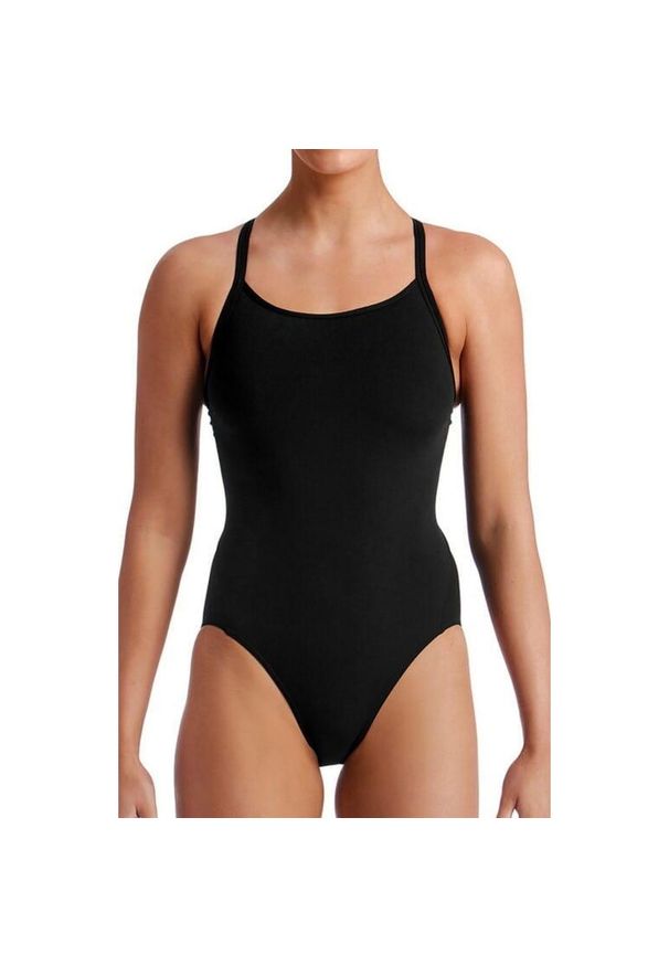 Strój do pływania menstruacyjny FUNKITA Still Black - Swim Secure Diamond Back. Kolor: czarny