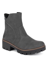 Rieker Trzewiki 79261-45 Szary. Kolor: szary. Materiał: materiał #3