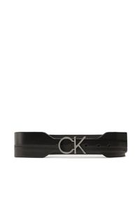 Calvin Klein Pasek Damski Re-Lock Mix Waist Belt 50Mm K60K610790 Czarny. Kolor: czarny. Materiał: skóra #1