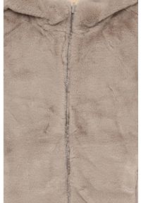 Abercrombie & Fitch kurtka dwustronna dziecięca kolor szary. Okazja: na co dzień. Typ kołnierza: kaptur. Kolor: szary. Materiał: poliester. Styl: casual #4