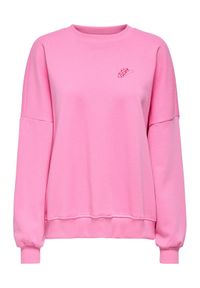 only - ONLY Bluza Stina 15357086 Fioletowy Regular Fit. Kolor: fioletowy. Materiał: bawełna