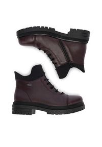 Rieker Trzewiki Y3163-35 Bordowy. Kolor: czerwony. Materiał: skóra, materiał #2