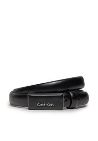 Calvin Klein Pasek Damski Ck Must Covered Buckle Belt 2.0 K60K611997 Czarny. Kolor: czarny. Materiał: skóra