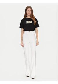Elisabetta Franchi T-Shirt MA-035-51E2-V170 Czarny Regular Fit. Kolor: czarny. Materiał: bawełna #3