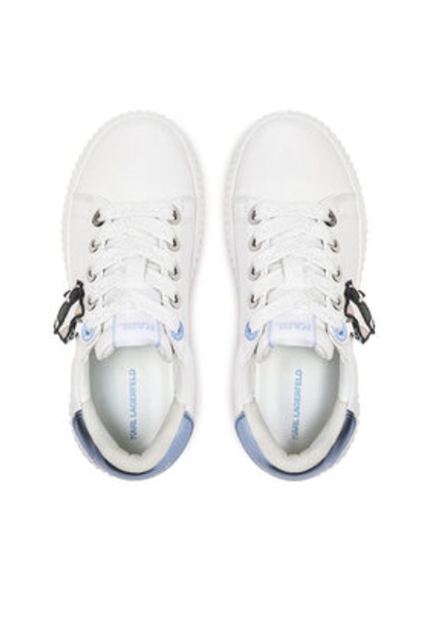 Karl Lagerfeld - KARL LAGERFELD Sneakersy KL42376T Biały. Kolor: biały. Materiał: skóra
