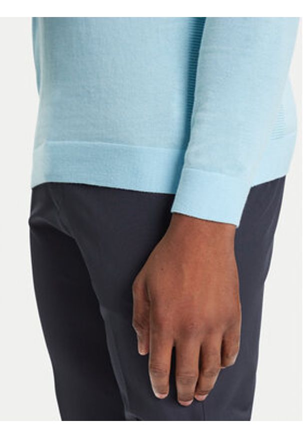 BOSS Sweter K_Momentum 50541944 Błękitny Regular Fit. Kolor: niebieski. Materiał: syntetyk, bawełna