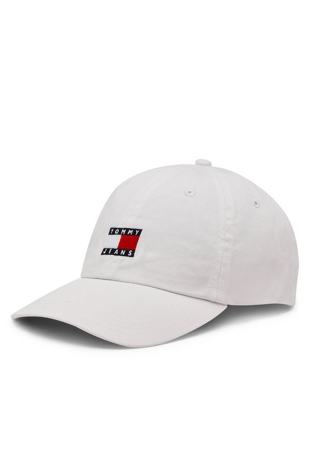 Czapka z daszkiem Tommy Jeans. Kolor: biały
