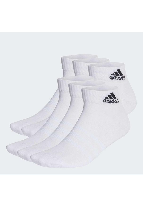 Adidas - Cushioned Sportswear Ankle Socks 6 Pairs. Kolor: biały, czarny, wielokolorowy. Materiał: materiał