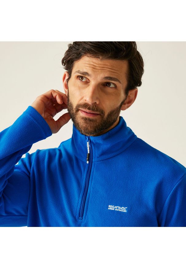Regatta - Polar turystyczny męski Thompson lekki. Kolor: niebieski. Materiał: polar. Sport: turystyka piesza