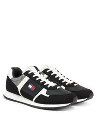 Tommy Jeans Sneakersy Tjm Runner Casual EM0EM01590 Czarny. Okazja: na co dzień. Kolor: czarny. Materiał: materiał #3