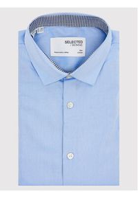 Selected Homme Koszula New Mark 16058640 Błękitny Slim Fit. Kolor: niebieski. Materiał: bawełna #6