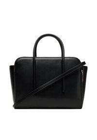 Calvin Klein Torebka Carryall Mini Leather Tote Bag LV04F3034G Czarny. Kolor: czarny. Materiał: skórzane