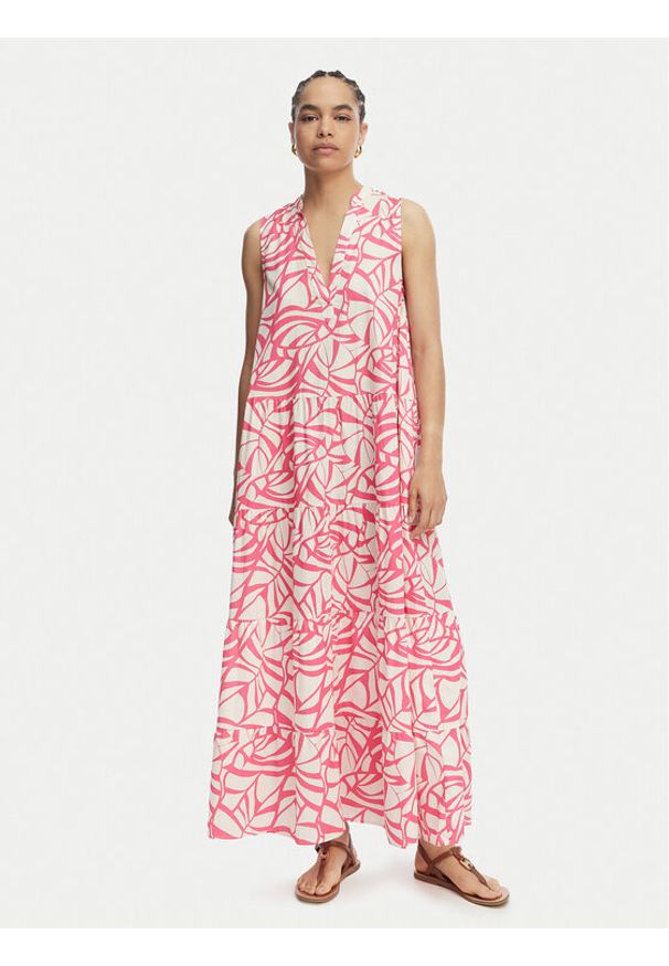 LOLA CASADEMUNT Sukienka letnia LS2616141 Różowy jasny Relaxed Fit. Kolor: różowy. Materiał: bawełna. Sezon: lato