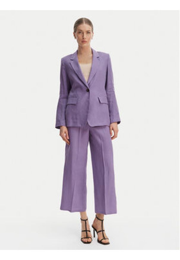 Marella Kuloty Clava 2615131182 Fioletowy Regular Fit. Kolor: fioletowy. Materiał: len