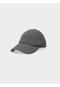 4f - 4F Czapka z daszkiem polarowa strapback męska L. Kolor: szary. Materiał: polar