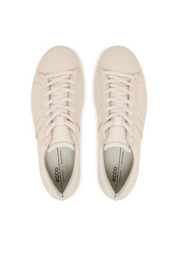 ecco - ECCO Sneakersy Street Lite 21280359113 Écru. Materiał: skóra
