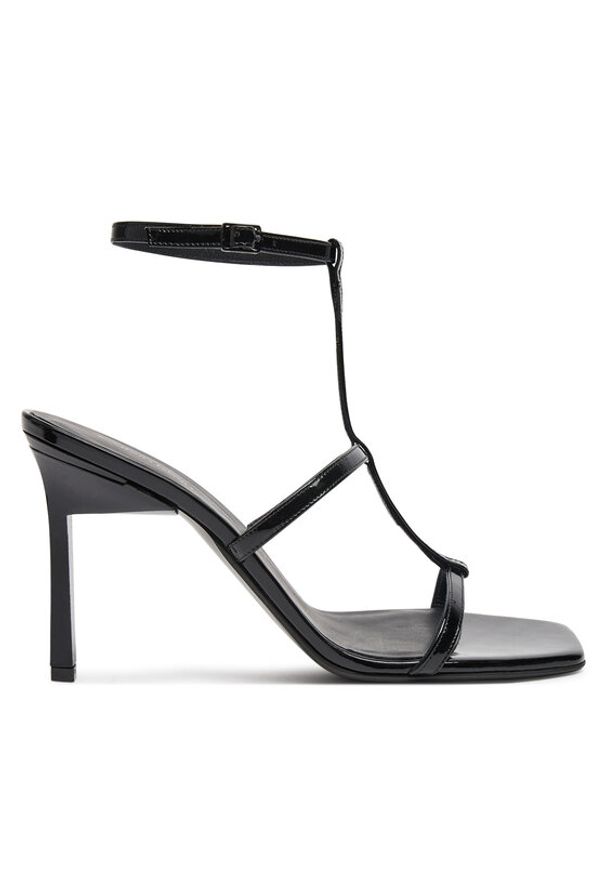 Calvin Klein Sandały Heel Gladi Sandal 90 Pat HW0HW02312 Czarny. Kolor: czarny. Materiał: lakier, skóra