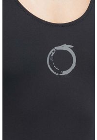 Trussardi Jeans - Trussardi jednoczęściowy strój kąpielowy kolor czarny miękka miseczka. Kolor: czarny. Materiał: materiał #5
