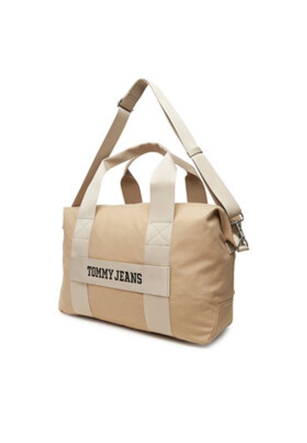 Tommy Jeans Torba Retro Cool Duffle AM0AM13325 Beżowy. Kolor: beżowy. Materiał: materiał. Styl: retro