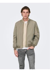 Only & Sons Kurtka bomber Joshua 22023287 Beżowy Regular Fit. Kolor: beżowy. Materiał: syntetyk #1