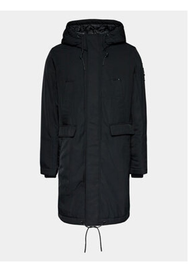 Moose Knuckles Parka Garson M33MP244 Czarny Regular Fit. Kolor: czarny. Materiał: syntetyk