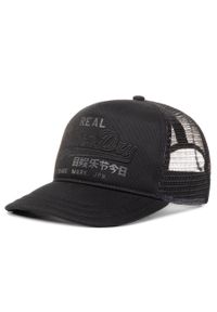 Czapka z daszkiem Superdry Vintage Logo Trucker M9010007A Black 02A. Kolor: czarny. Materiał: materiał. Styl: vintage #1